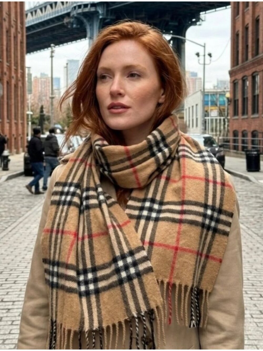 Vintage Burberrys of London 100% Cashmere Nova Check Scarf Made England
